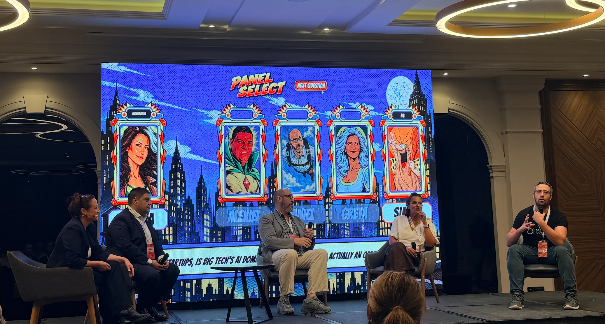 Gameshow style panel talk